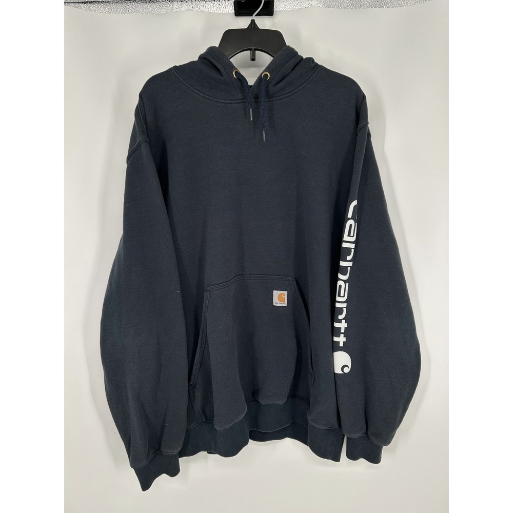 Carhartt Hoodie Mens XL Black Original Fit Midweight Kangaroo Pocket‎ K288 472